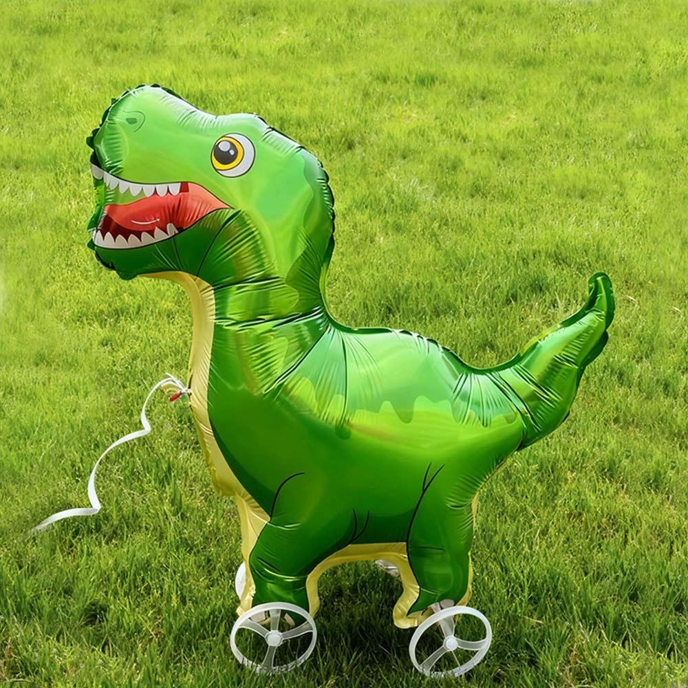 Подвижный Дизайн 4D Шары Динозавры Рисование Фольгированный Шар Животное Стоящие Фольгированные Шары На Колесах Фольгированные Шары С Колесом