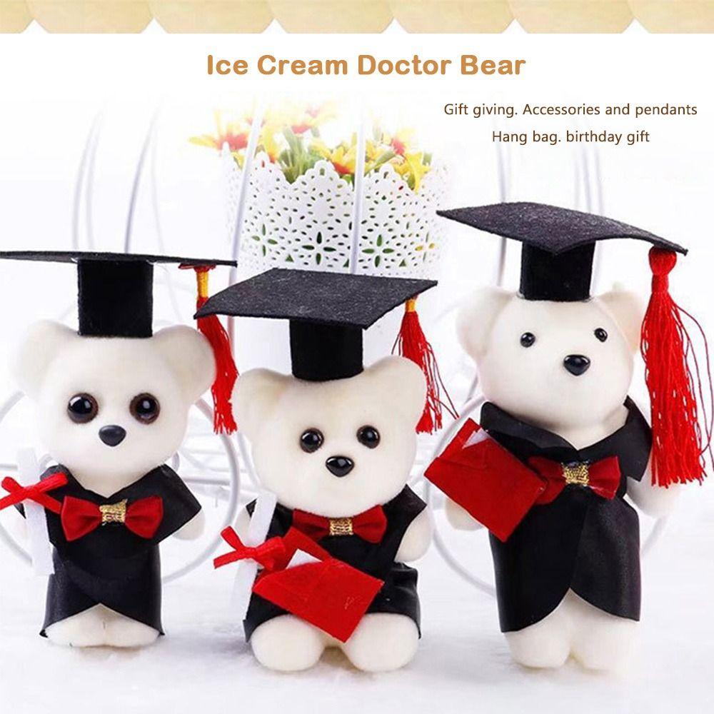 10Pcs Sitting Bear Doctor Bear Foam Material Stuffed Animals Doctorate Bear Kindergarten Graduation