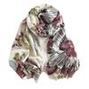 A New Winter Faux Cashmere Scarf for Women with Printed Patterns A Warm and Cold proof Scarf  and A Literary and Retro Style Shawl