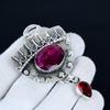 Kashmir Ruby Pendant, 925 Sterling Silver Handmade Jewelry, Red Garnet Silver Pendant, Party Wear Jewelry For Women's, Pendant New Year Gift