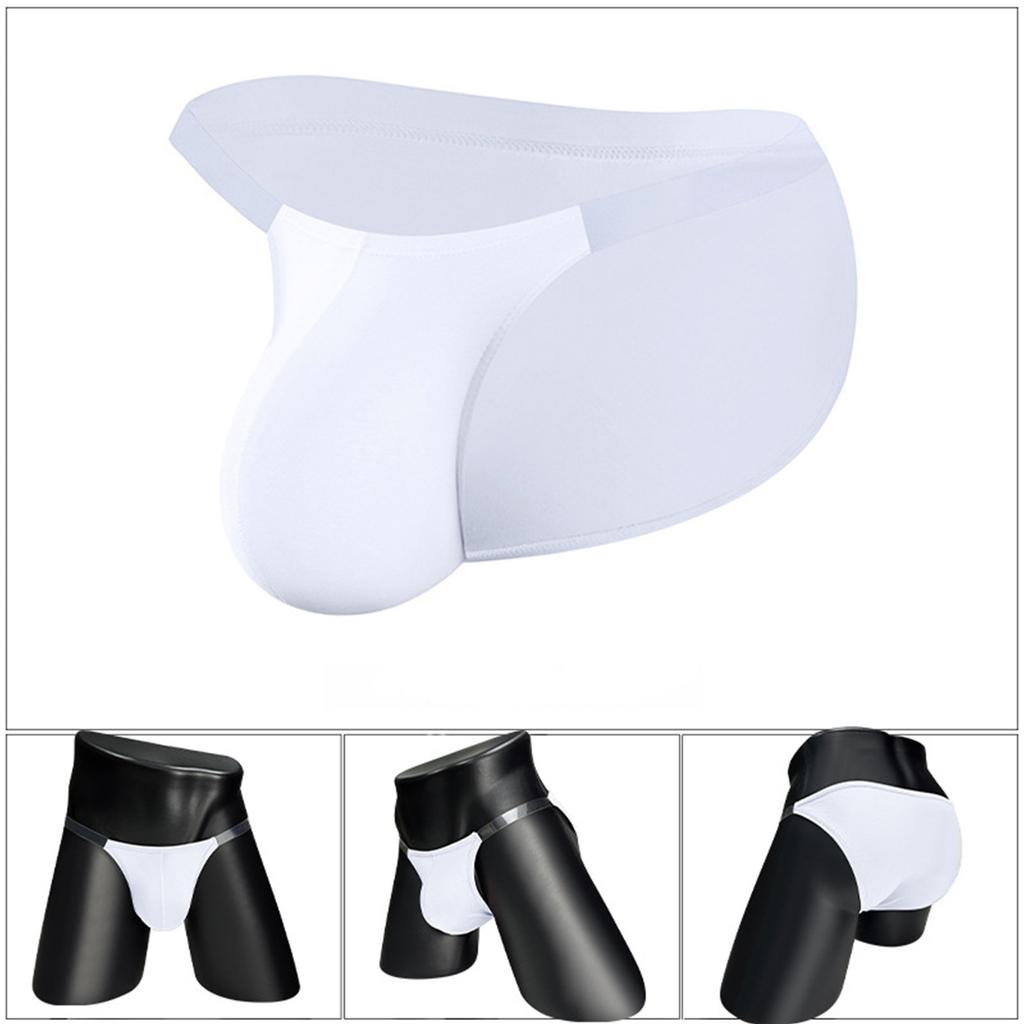 Мужские сексуальные однотонные трусы с высоким вырезом и низкой талией, сексуальные, полностью покрывающие бедра