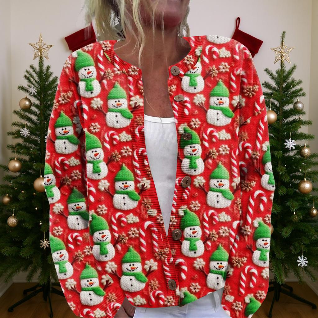 Women'S Christmas Sweater Cute Fun Christmas Sweater Fall And Winter Long Sleeve Knitted Sweater