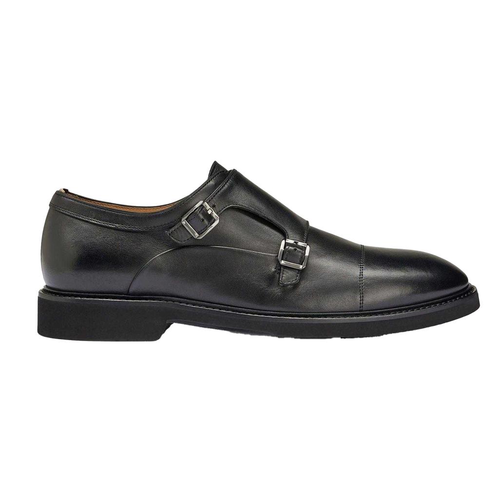 Boss Mens Jerrard Leather Double Monk Strap Oxford Shoes