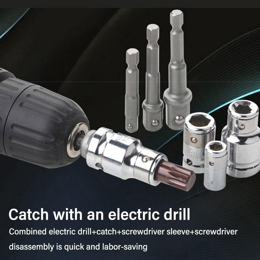 1/4 3/8 1/2 Socket Hex Bit Adapter Universal Impact Socket Converter Electric Drill