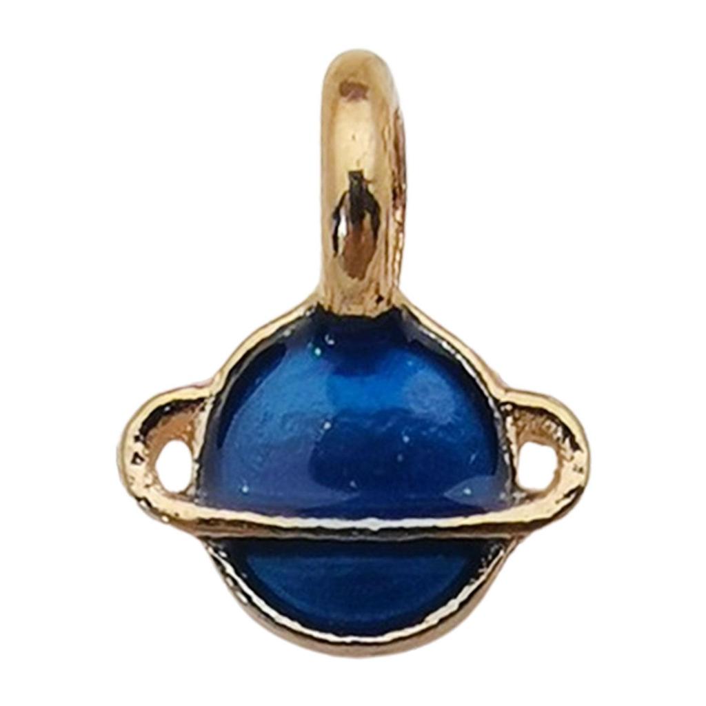 Набор украшений из синего сплава «Смешанная капля масла»: Браслет, серьги, брелок-подвеска своими руками - русалка, морская звезда, цветочные узоры