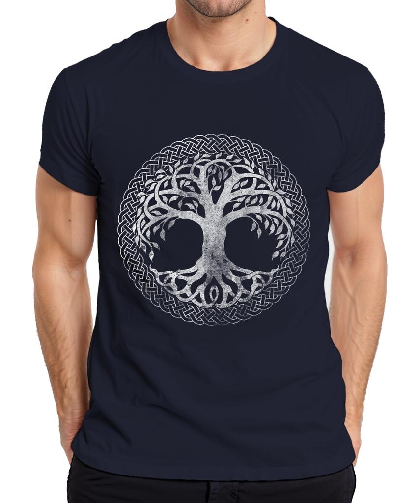Celtic Tree of Life Knot Ornament Yggdrasil Druid Mystical Men's T-Shirt-