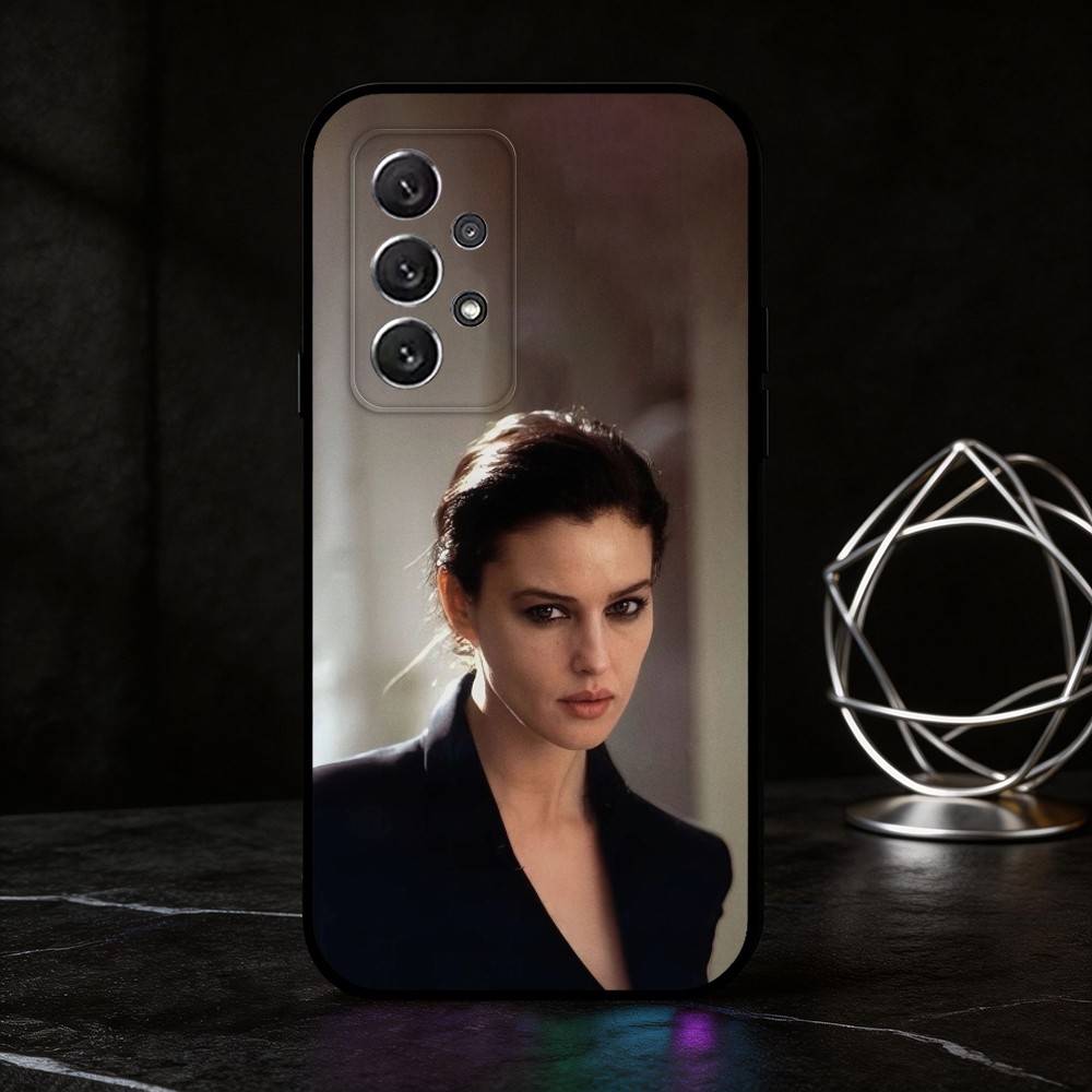 Чехол для телефона M-Monica Bellucci для Samsung S25,24,21,22,23,30,Ultra,20,Plus,Fe,Lite,Note Мягкий черный чехол