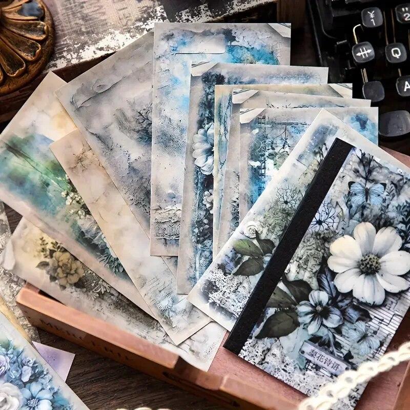 40 PCs Vintage Material Paper Decorative Scrapbooking Diary Album Craft Background Paper DIY Junk Journal Supplies