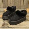 Новые зимние женские ботинки на платформе, черные/каштановые, на толстой подошве, без застежек, хлопковые, теплые, плюшевые, ботильоны, Botas Mujer