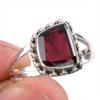 Натуральный гранатовый драгоценный камень, ручная работа, серебряное подарочное ювелирное кольцо 925 пробы, размер 7 f7v44