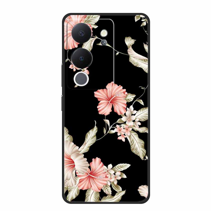 Funda For Vivo V30 Lite Case Cute Cartoon Cat Black Silicone Shockproof Soft Phone Cases For Vivo V30 Lite Back Cover Case Bag