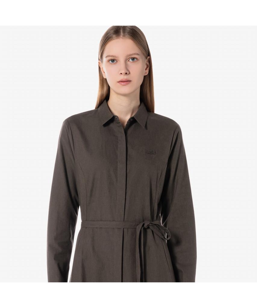 LACOSTE Women'S Flannel Woven Long Dress Ef896E-54N Six