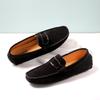 Loafers Men Fashion Suede Shoes Genuine Leather Slip-on Shoes Moccasins Soft Sole Driving Shoes Men Breathable Plus Size 38-49