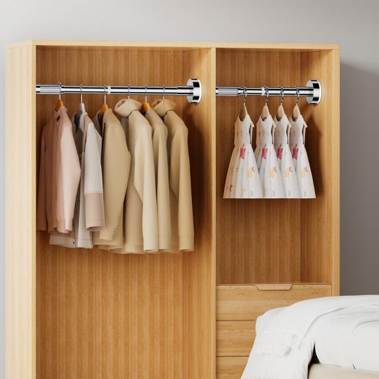 Натяжной карниз для штор, регулируемый, расширяемый, без сверления, нескользящий, из нержавеющей стали, дверной проем, окно, шкаф