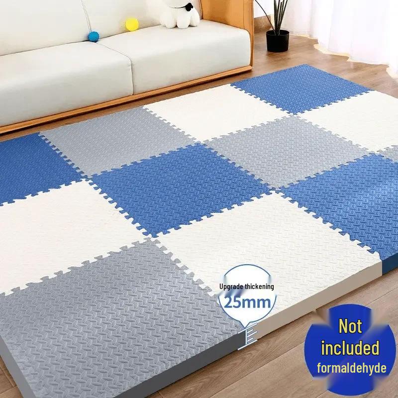 Утолщенный детский игровой коврик из пены - Сборный коврик для ползания для детской спальни с амортизацией