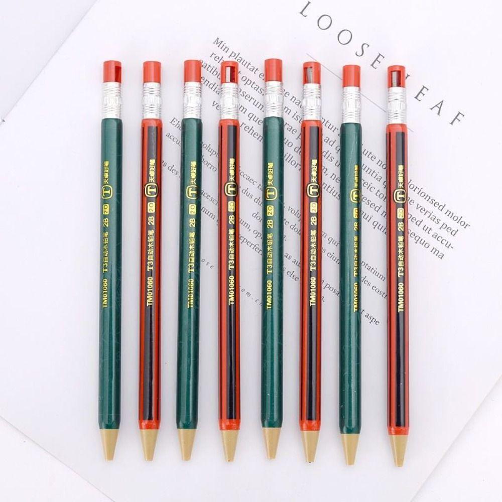 2.0MM 2B Automatic Pencil Comes With Sharpener Sketch Pencil Movable Pencil  Sketch Comics Design