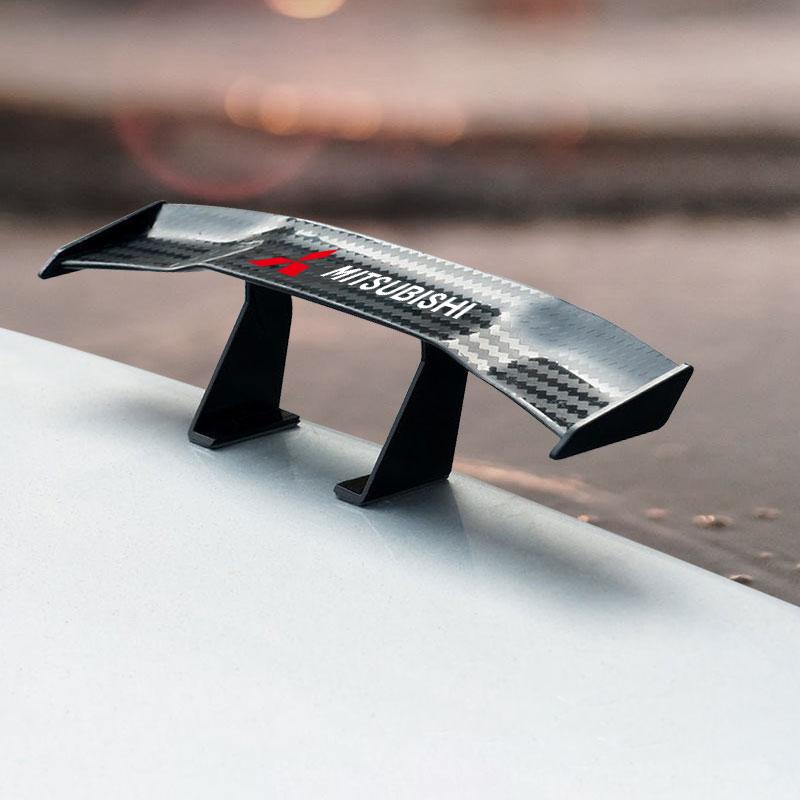 Мини-задний спойлер на автомобиль под карбон, Мини-крыло, Маленькая модель для Mitsubishi Lancer Ralliart 10 3 9 EX Outlander 3 ASX L200