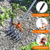 Ручной культиватор Садовый инструмент Ручной роторный культиватор Инструмент Зубья из нержавеющей стали Регулируемая ручка Садовый ручной культиватор для газона