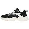 New Anti Slip Wear Resistant Low Top Chunky Sneakers Women's Black White 122028887-3