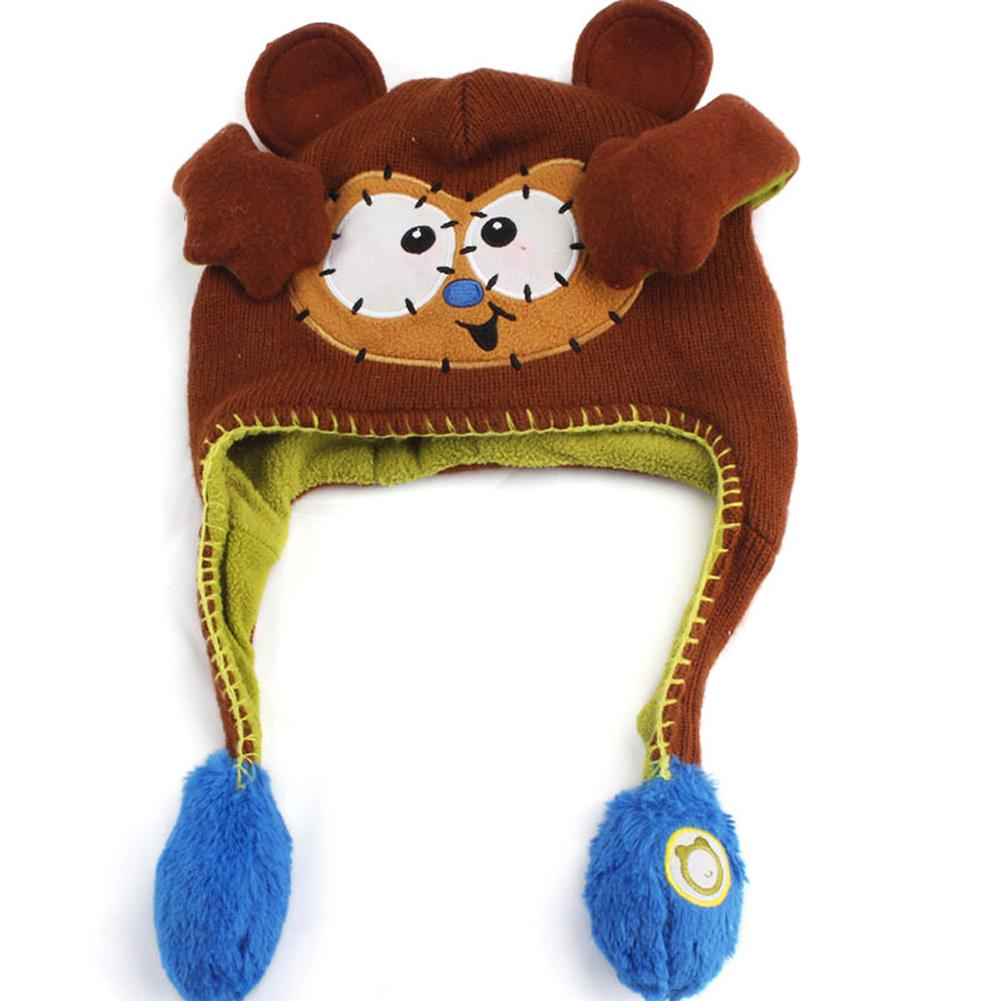 Moving Ears Hat Infant Bomber Hat Sweet Cute Knitted Cartoon Wool Hat