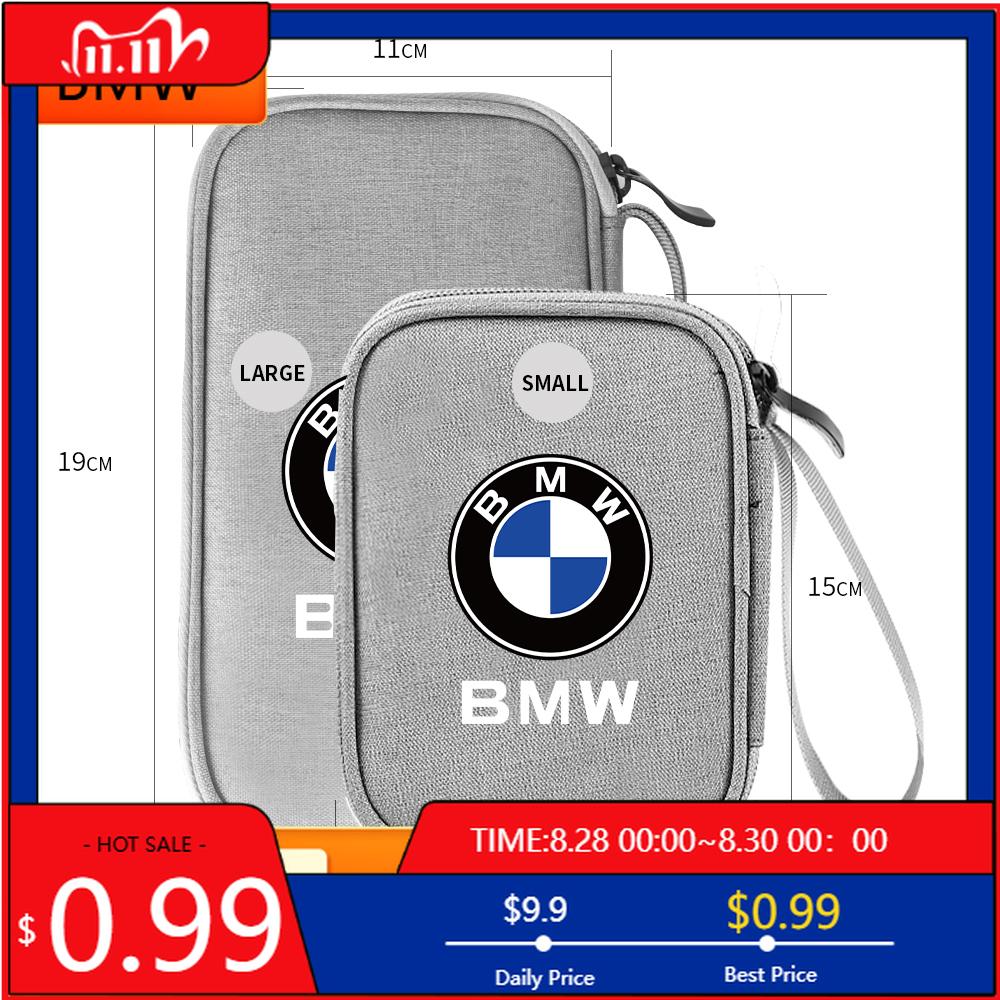 BAGH3 Car Sticker Car Organizer Portable Key Case Earphone Storage Bags For BMW M Performance M5 320 325 E28 E30 E34 E36 E39 E46 X5 X