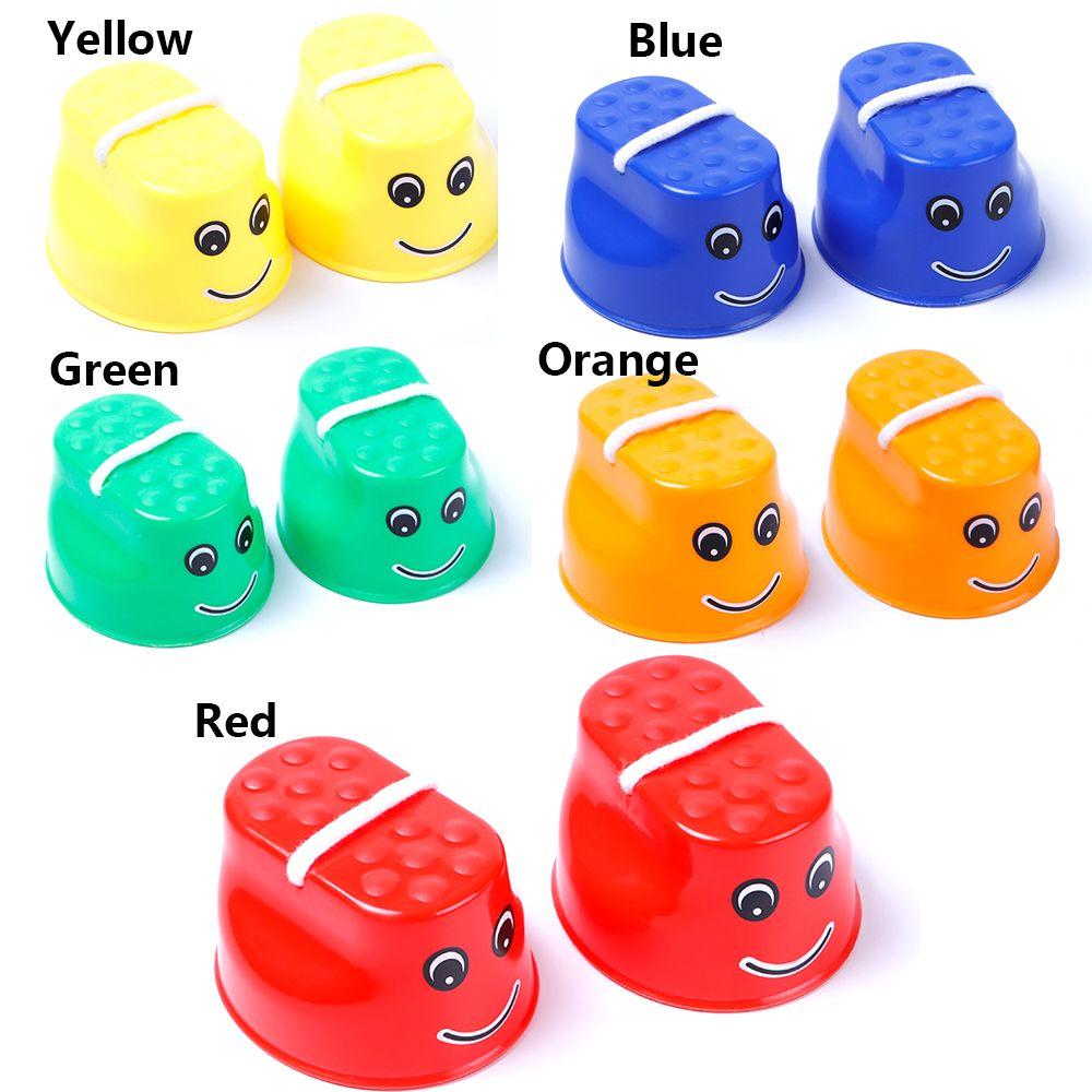 Детские ходули для прыжков на ногах, оборудование для тренировки баланса, игры на координацию, ходули для прыжков с улыбкой