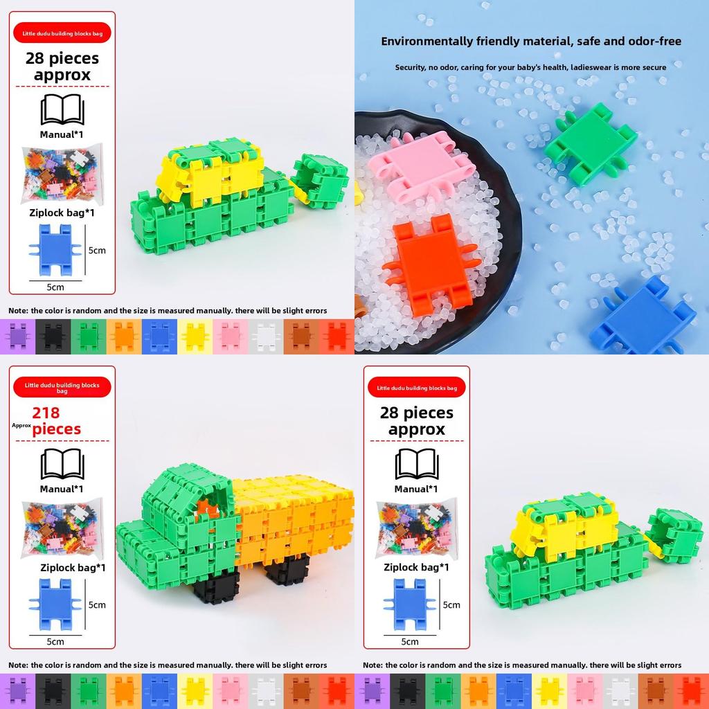 With Plastic Blocks For Toddler Learning And Development