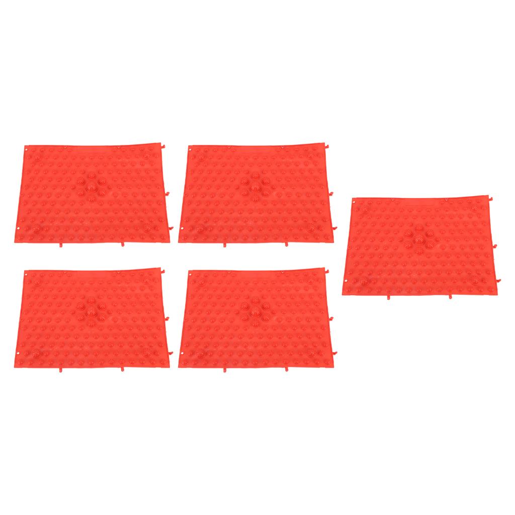 5 шт. Массажный коврик для ног TPE Акупунктурный коврик для ходьбы Массажная подушка для пальцев ног для дома, улицы, игры Красный