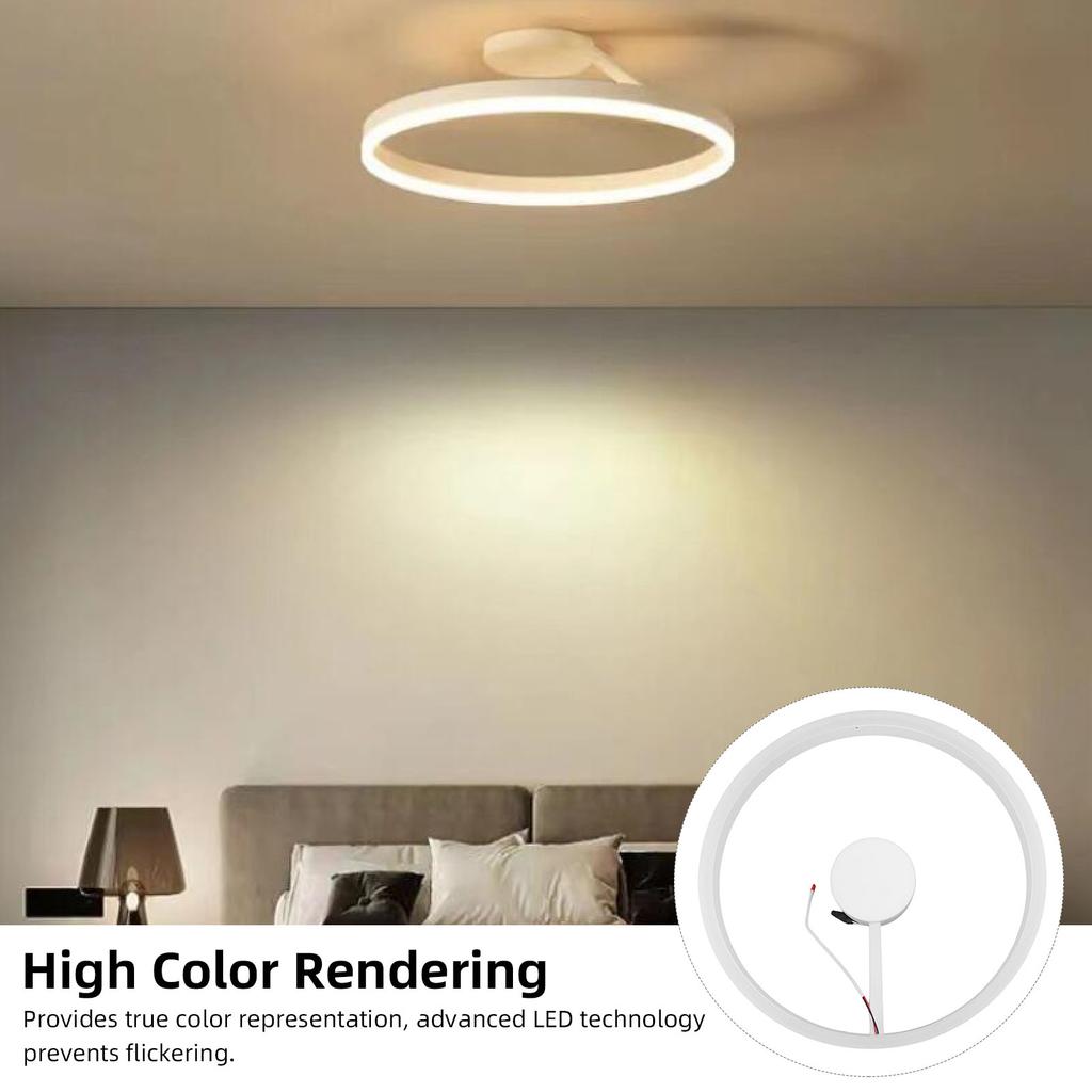 Диммируемый светодиодный потолочный светильник накладного монтажа с пультом дистанционного управления 19,7 дюйма 3000K-6500K Регулируемый цвет света Круглый потолочный светильник для спальни кухни
