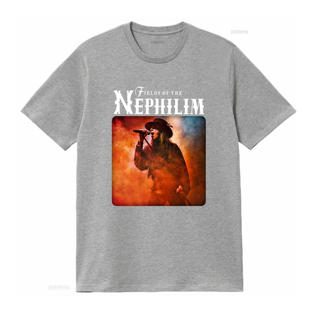 Fields Of Nephilim Rock Band T Shirt For Unisex And Unisex Gothic Style With Concert Print Vintage Washed Streetwear Homme Stylish