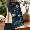 Phone Case: 2D flat, fits iPhone 18, 17, 16, 15, 14, 13, 12Pro protective case, felt starry sky, perfect Christmas and Halloween holiday gift