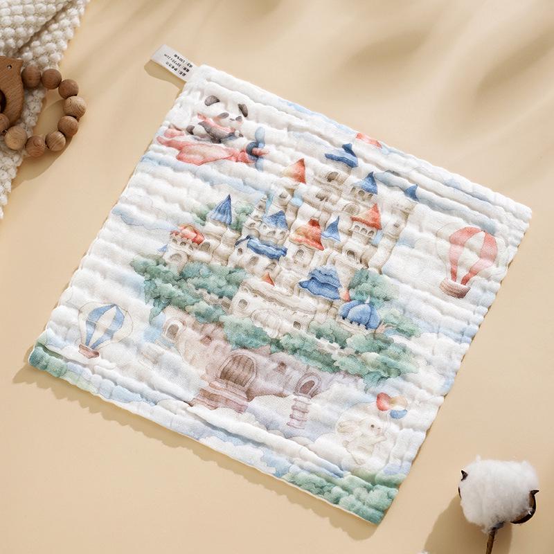 7A Антибактериальная детская салфетка из чистого хлопка - Шестислойная марля, Класс A, Полотенце для новорожденных и детей