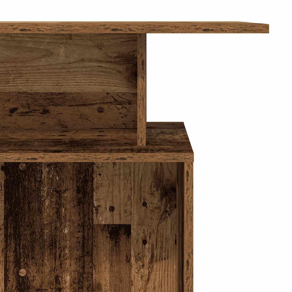 Reception Desk with Rustic Wood Look 100 x 40 x 104 cm Engineered Wood