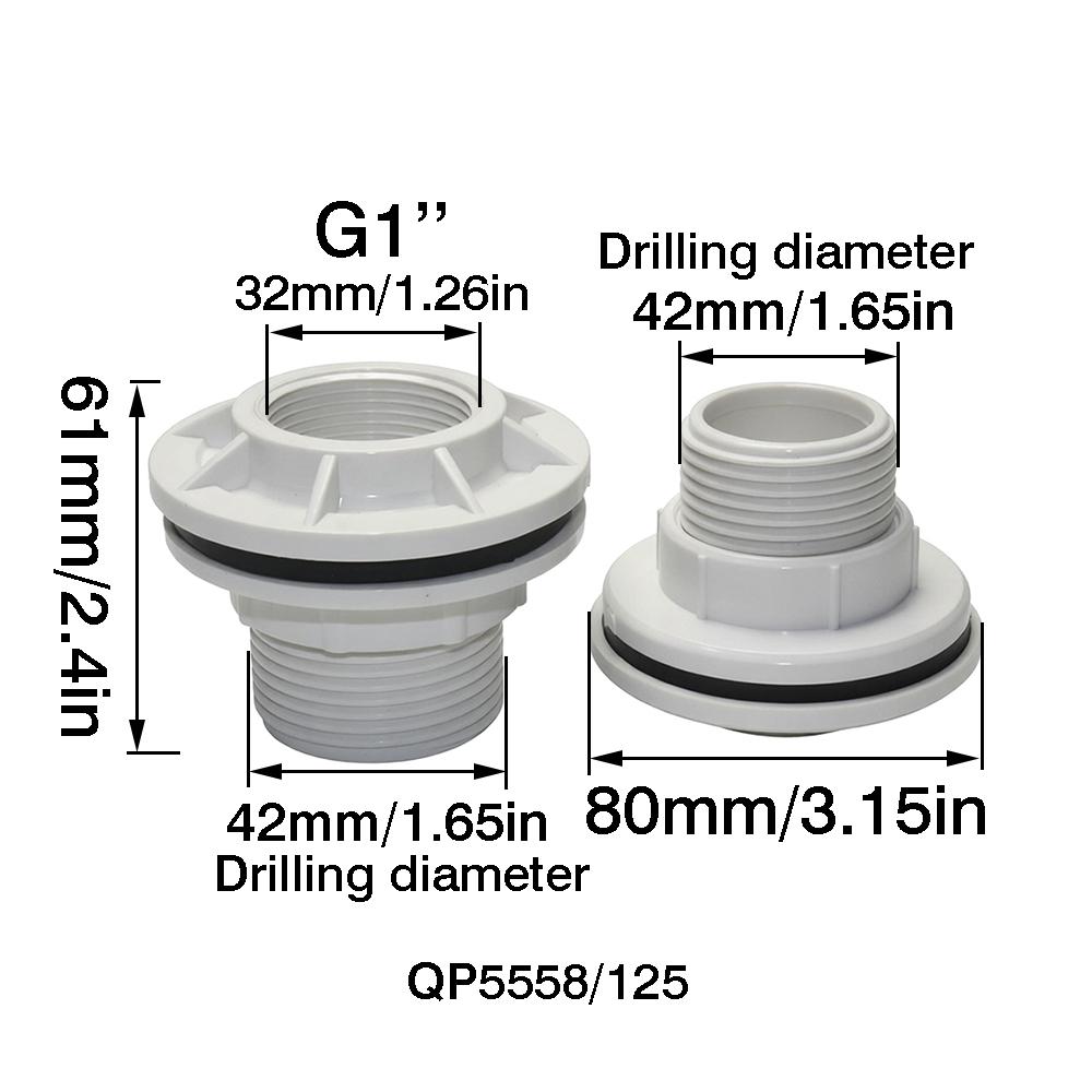 1-1/4'' 1/2'' 3/4'' 1'' Двойная внутренняя резьба Соединители для баков для воды Аквариумные аксессуары Соединитель для аквариума Фитинг для шланга полива