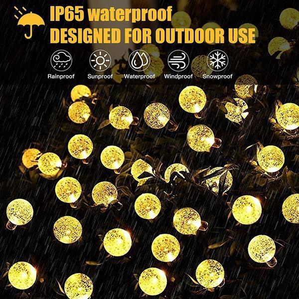 1 шт. солнечные гирлянды уличные 20 светодиодных хрустальных глобусов водонепроницаемые солнечные гирлянды гирлянды для сада Рождественский декор Рамадана
