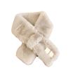 Thick Plush Fur Scarf Faux Rabbit Collar Scarf Elegant Cross Style Shawl  Women