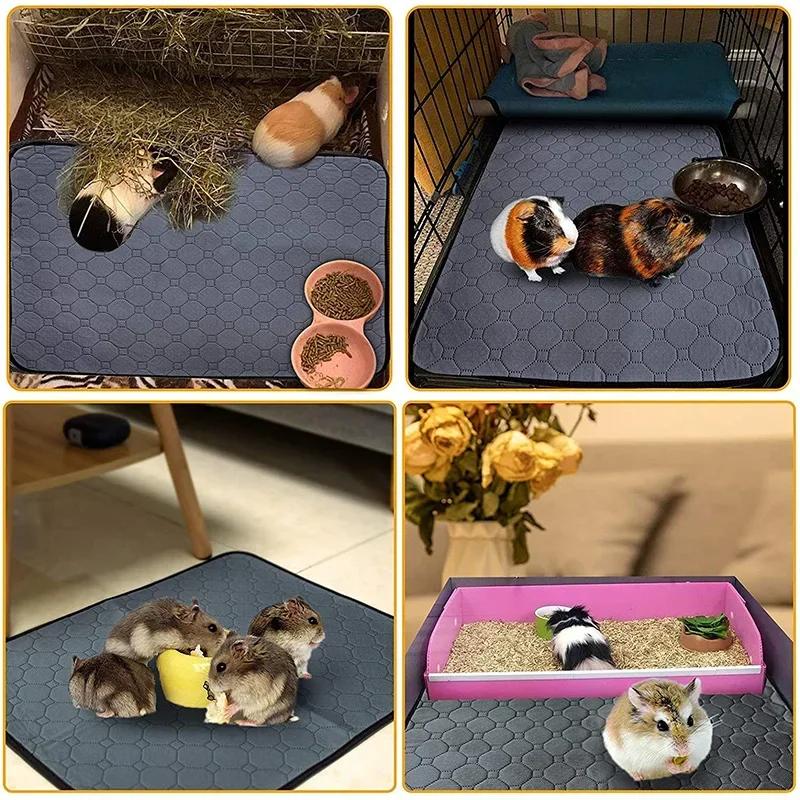 Guinea Pig Cage Lining Washable Guinea Pig Skin Pad Reusable and Non Slip Urinary Pad for Guinea Pig Cat and Dog Beds
