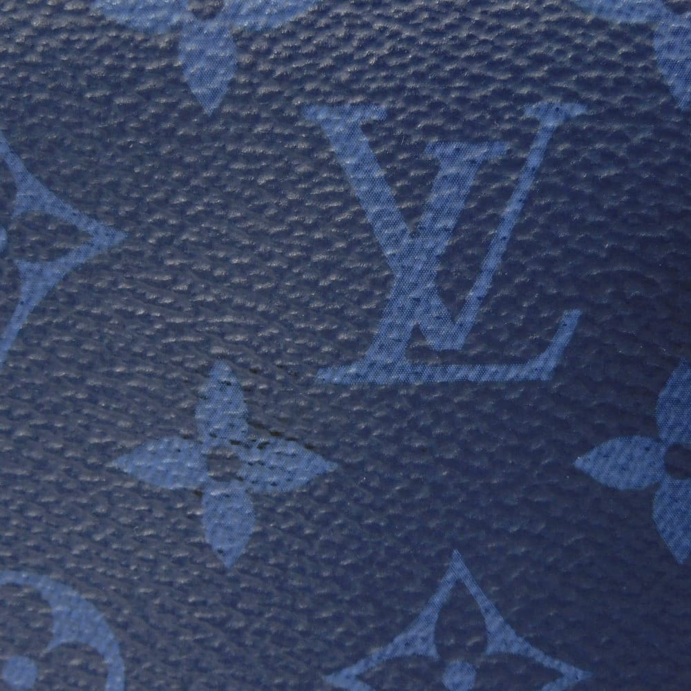 Used 12564 Discovery PM Pochette M30278 7952 LV Logo Flower Blue D-Ring Silver Taiga Rama Monogram Cobalt Men's from