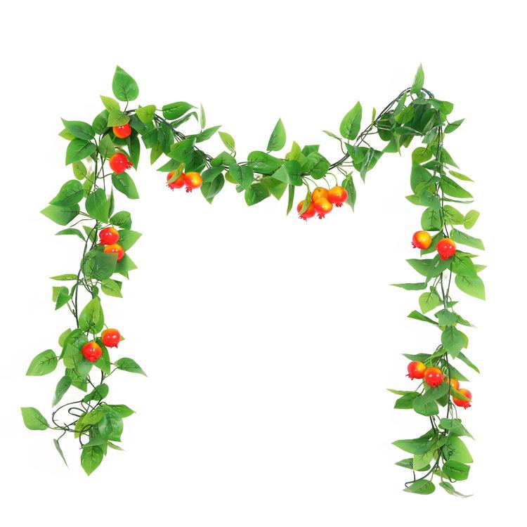 Artificial Grape Leaves and Flower Vine Ceiling Decoration