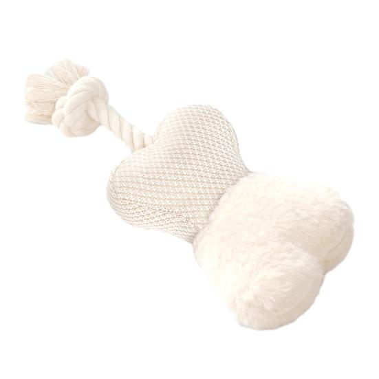 Игрушка-пищалка для собаки, мягкая плюшевая игрушка для собаки с узлом из веревки для щенков, маленьких, средних, крупных собак, для чистки зубов, от скуки