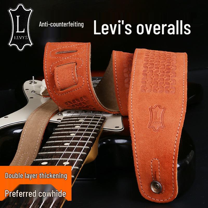 Кожаный гитарный ремень Levy's Li Weisi для электро-, акустической или бас-гитары - MS12/26 Ремень для плеча Rock