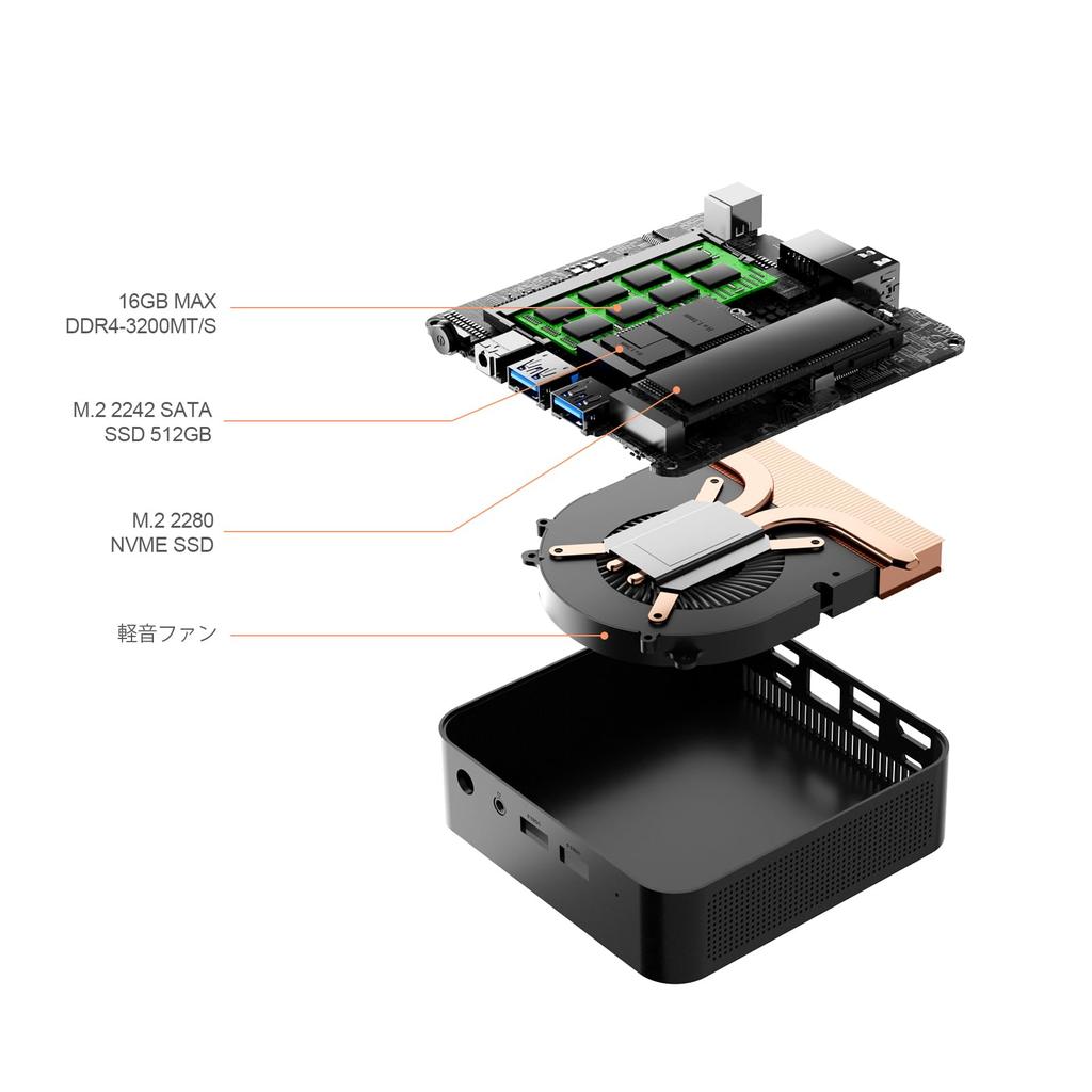 Mini PC 12th generation Intel Twin Lake N150 T9H Windows11 Pro OS miniPC High speed DDR4 Mini PC 4 threads Max VESA compatible Quiet Wired LAN port 3