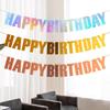 Creative Laser Birthday Flag Decoration Party Supplies Alphabet Happy Birthday Banner Bunting