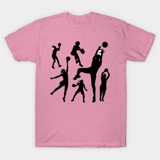 Женская футболка Силуэт Нетбола Принт Харадзюку Кавайная футболка Летняя футболка с коротким рукавом Женская футболка Топ