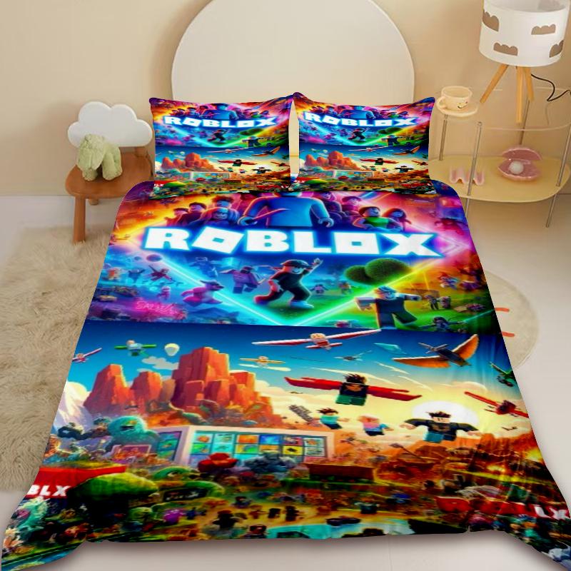 Roblox Game Duvet Cover Cartoon Children Bedding Set Comforter Cover Soft Bedroom Dormitory Home Decor Gifts