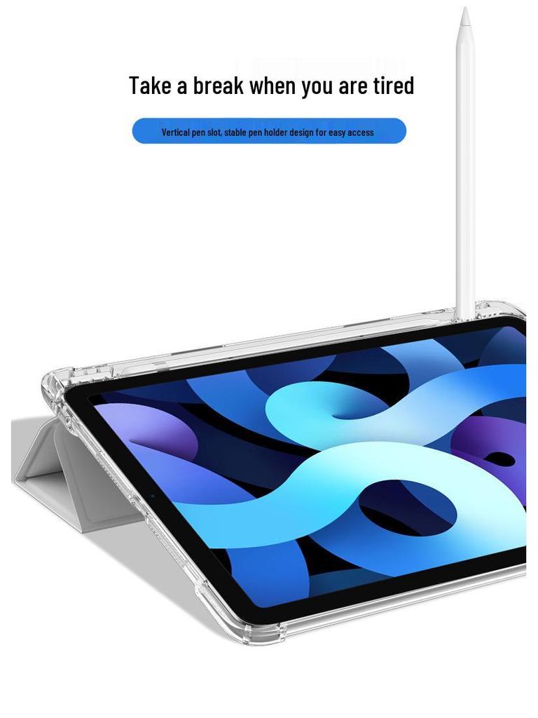 Акриловый защитный чехол для Apple iPad 10.2/10.9/11 с левым слотом для стилуса и мягким TPU краем