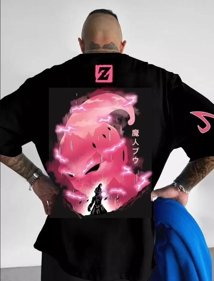 Футболка с принтом Dragon Ball Streetwear 100% Хлопок Короткий рукав Оверсайз Футболка Мужская Женская Свободная Одежда Harajuku Y2k Топ