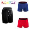 3 шт. длинные мужские трусы-боксеры, удобное нижнее белье для мужчин, однотонные мужские трусы