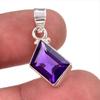 Подвеска из натурального африканского аметиста из стерлингового серебра 925 пробы 1,25 дюйма H8a04