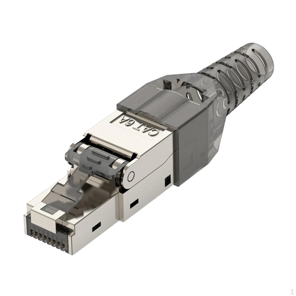 Разъем Cat7 Cat6A RJ45, металлические экранированные оконечные заглушки Ethernet без инструментов